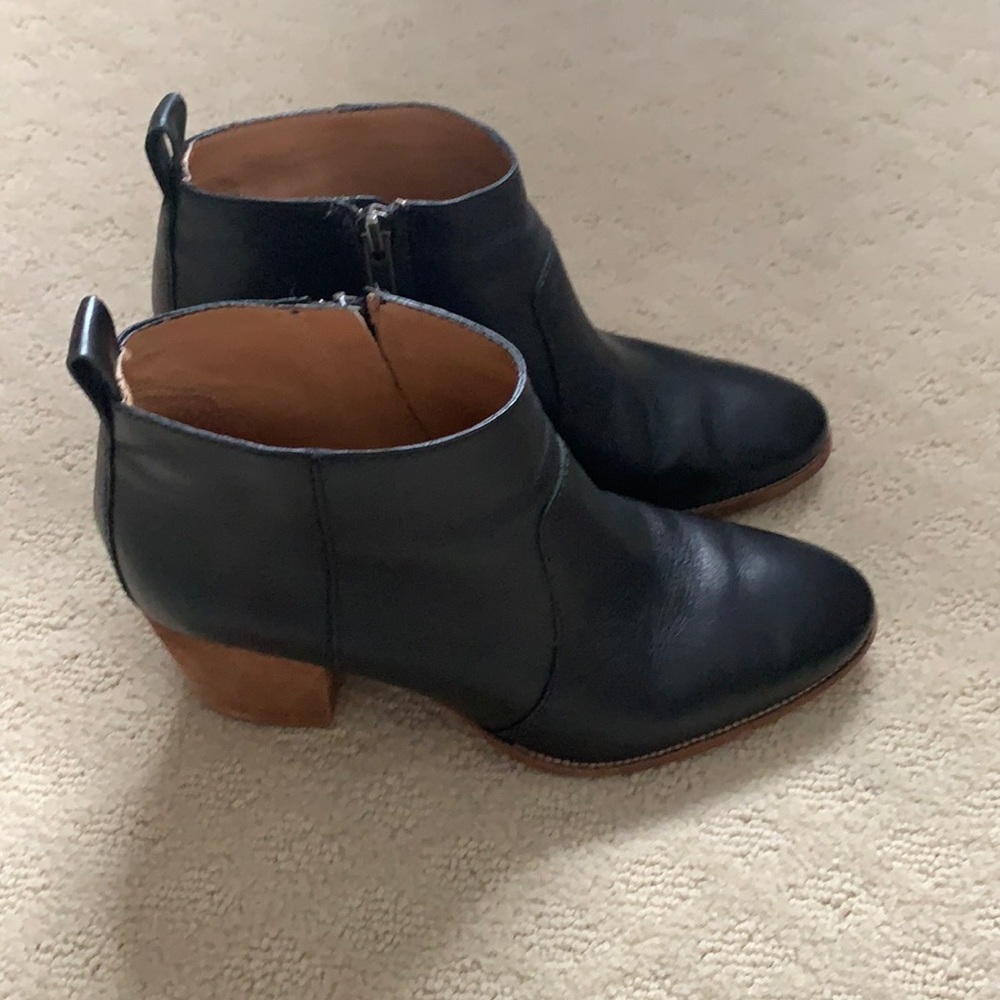 Madewell black leather boots